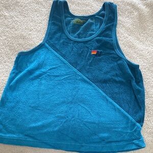 Aviator Nation Blue Terrycloth Tank Top